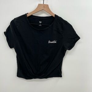 Dip Black “Beautiful” Crop Top Ladies Size Large